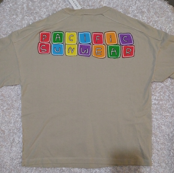 PacSun Secure The Bag Oversized T-Shirt Cream Tan Men's NWT - Picture 3 of 5